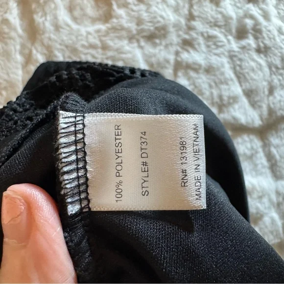 NAIF Black Crochet Detail Tank Top - Picture 5 of 7